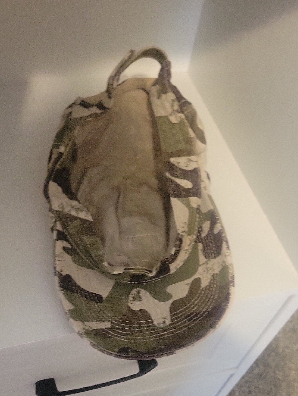 Carhartt One Size Velco back Olive Green Camo Hat with Brand Tag - Picture 3 of 4